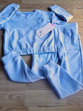 NWT  2 Piece Jogsuit, Blue Pants & Sweatshirt Sz. S, M, L    MSRP $40